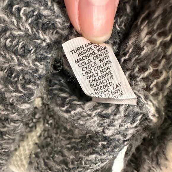 Nordstrom BP. Colorblock Gray Knit Boatneck Crop Sweater Size Medium - Picture 12 of 12